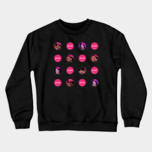 Jan Shade Button (Black) Crewneck Sweatshirt